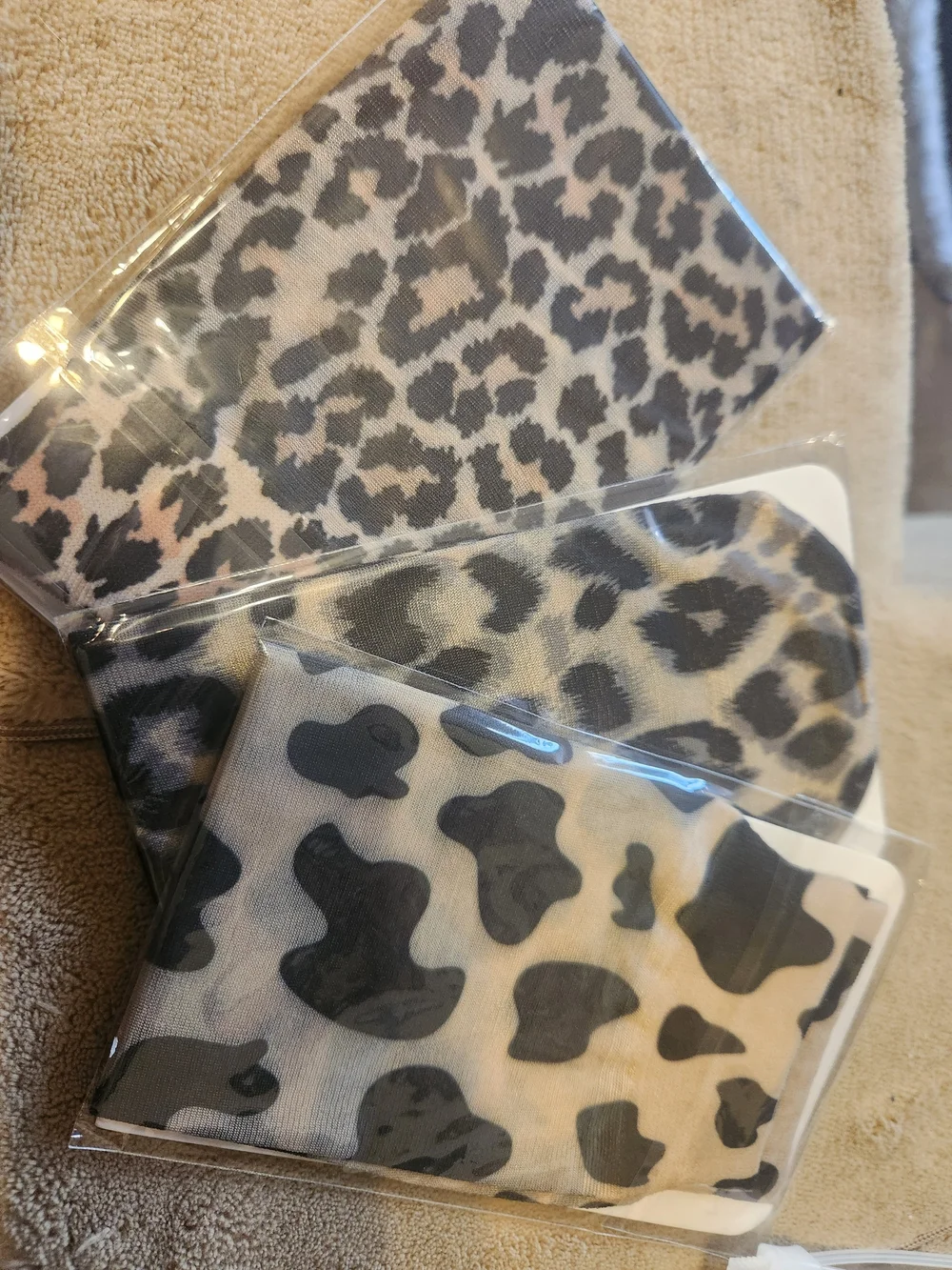Women’s Leopard Print Ankle Socks 3 Pair Pack (Beige/Brown/Black)